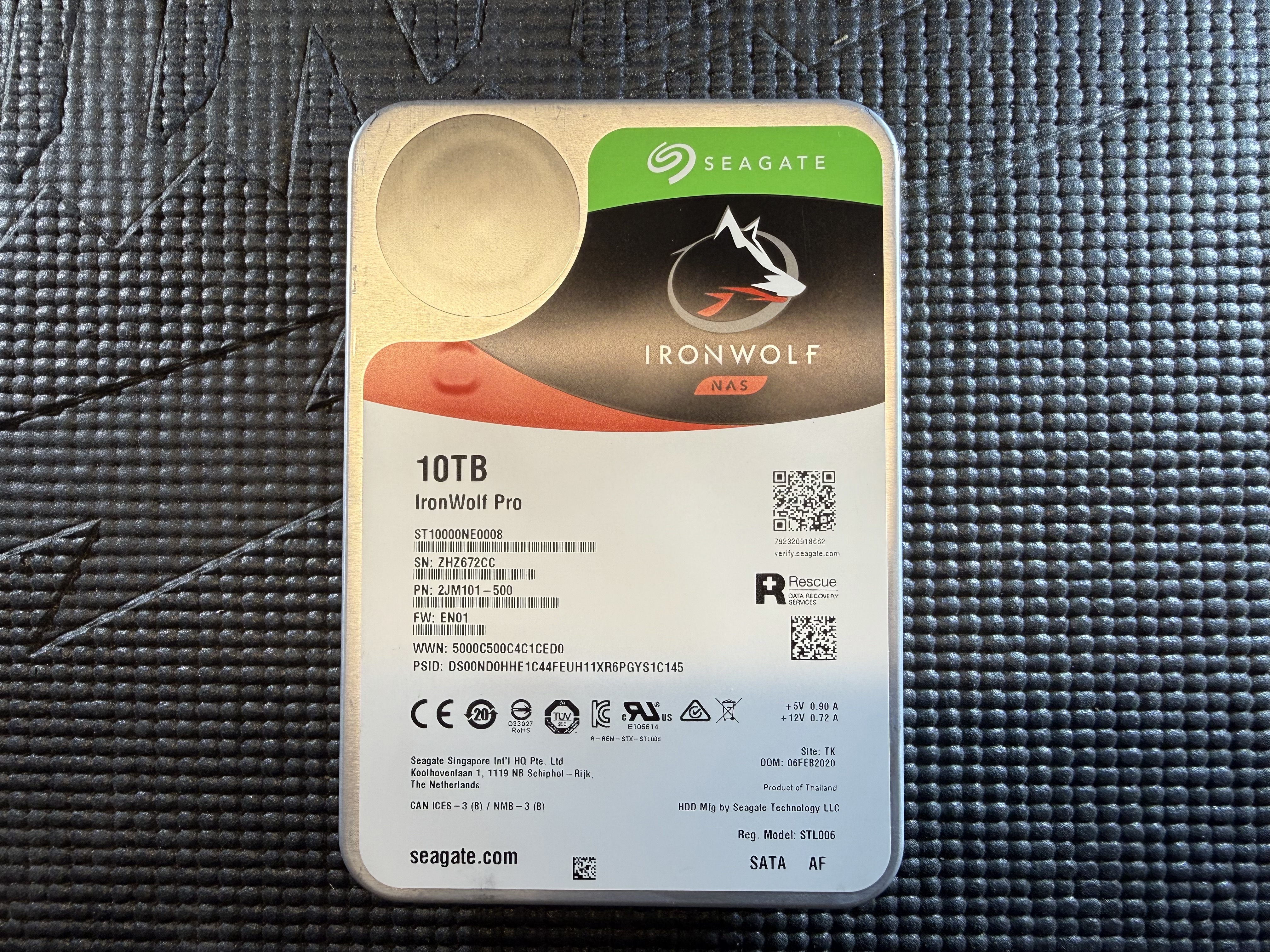 10TB Seagate IronWolf Pro - SATA 7200RPM - Great condition!
