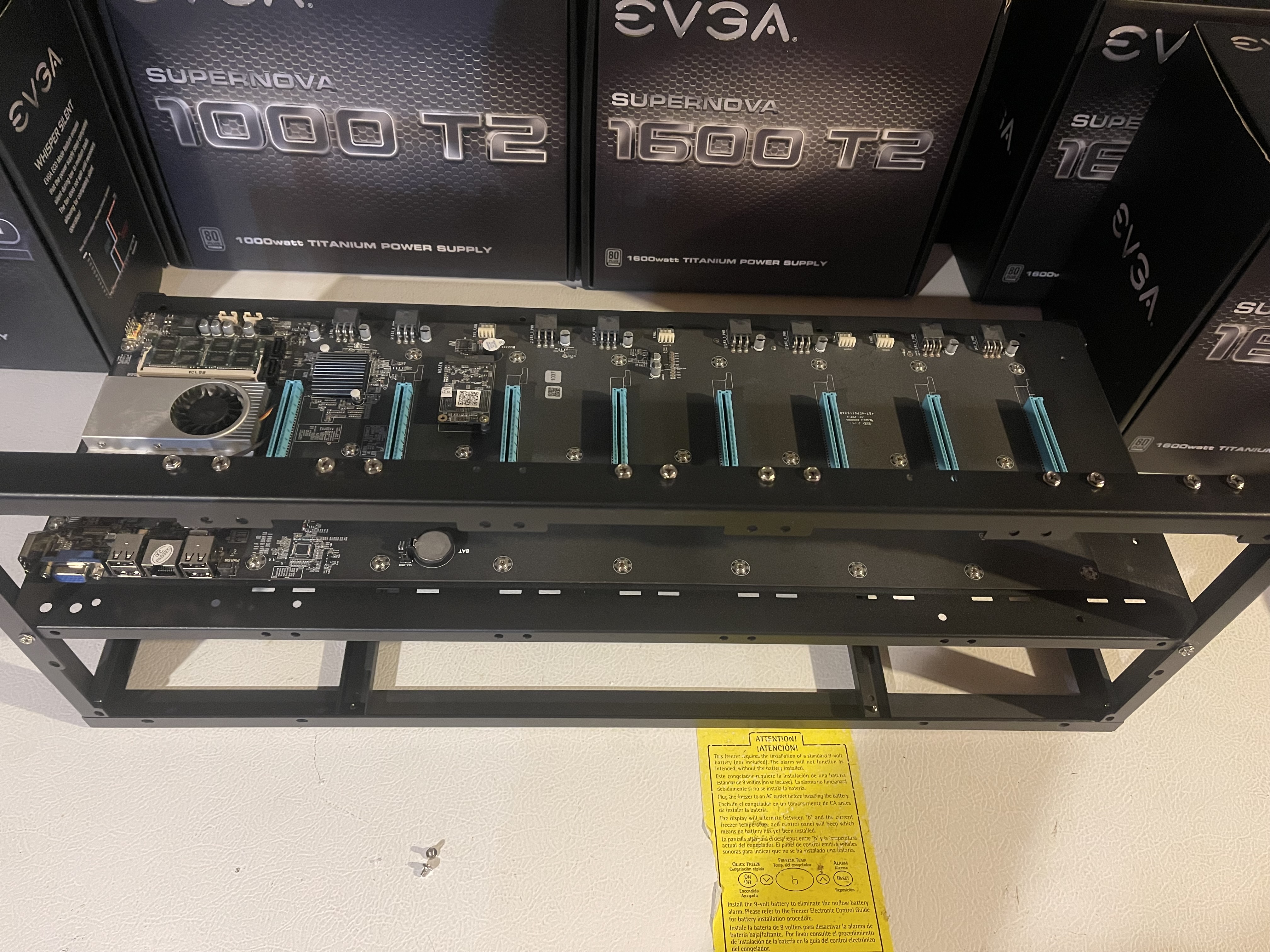 Used BTC-S37 8GPU riserless motherboard