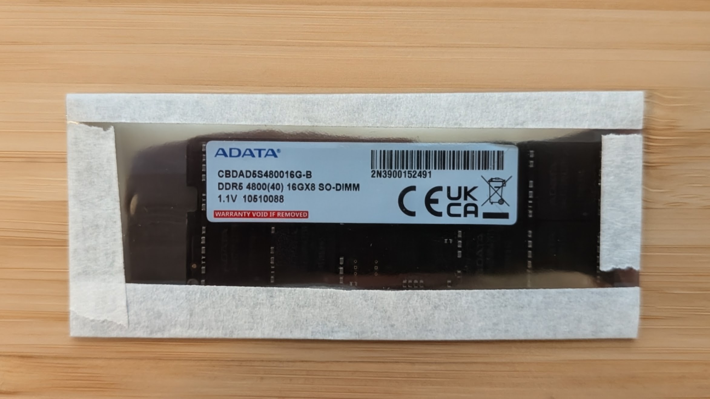 Adata 16GB DDR5 SODIMM memory module